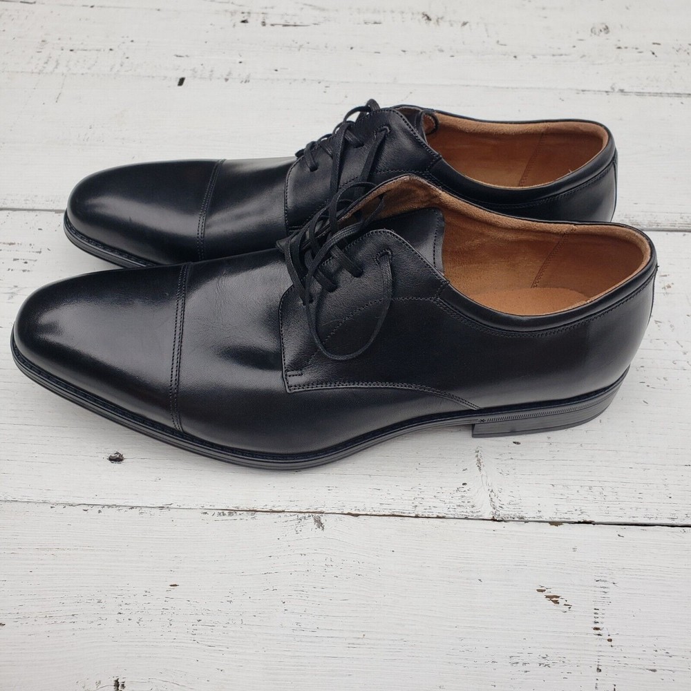 Florsheim Men's 13/47 Lite Hybrid Plain Toe Tie Oxford Leather Black NEW - Picture 1 of 6